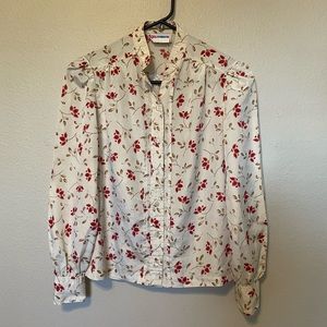 Vintage College Town Floral Button Up